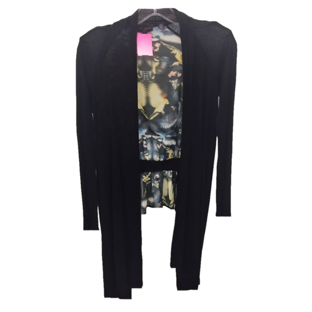 Ted Baker Black Cardigan w/ Bird Design